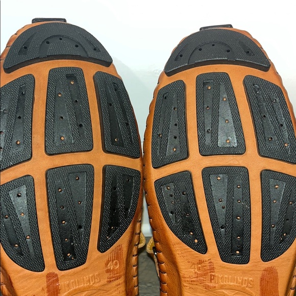 Pikolinos Brown Leather Driving Mary Jane Shoes Hook & Loop Sz EU 40/US 9.5 - Picture 9 of 11